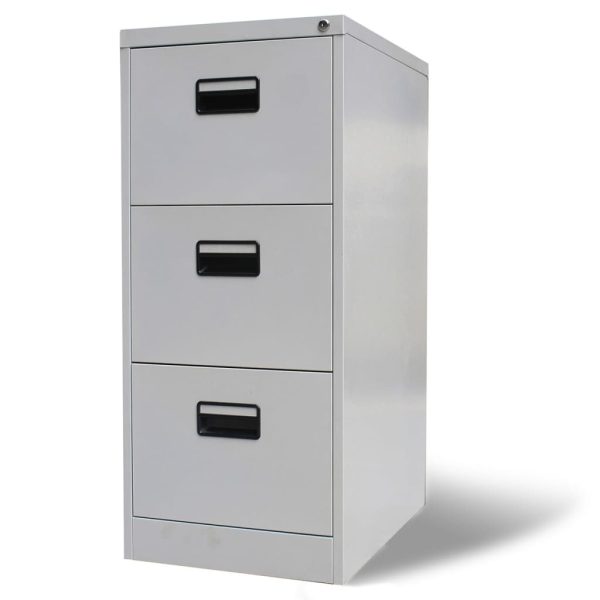 Filing Cabinet Light Grey 46x62x102.5 cm Steel