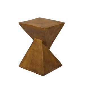 Temecula Side Table Terrazzo Geometric Shape Magnesia Stool Stone Style Top 32cm