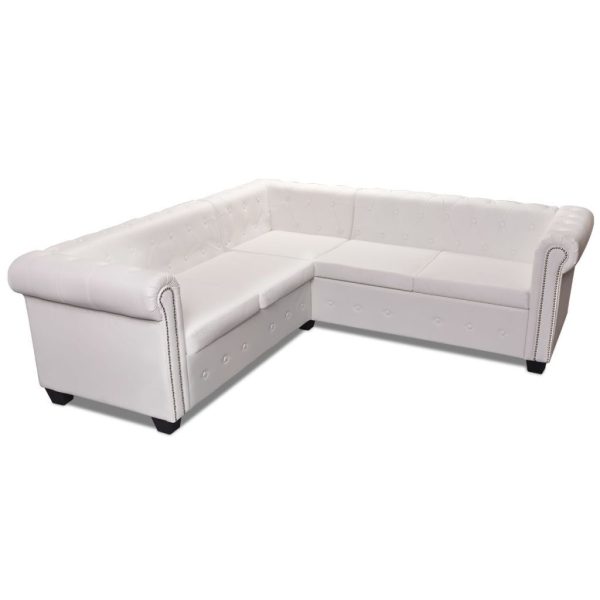 Kallora Chesterfield Corner Sofa 5-Seater Artificial Leather