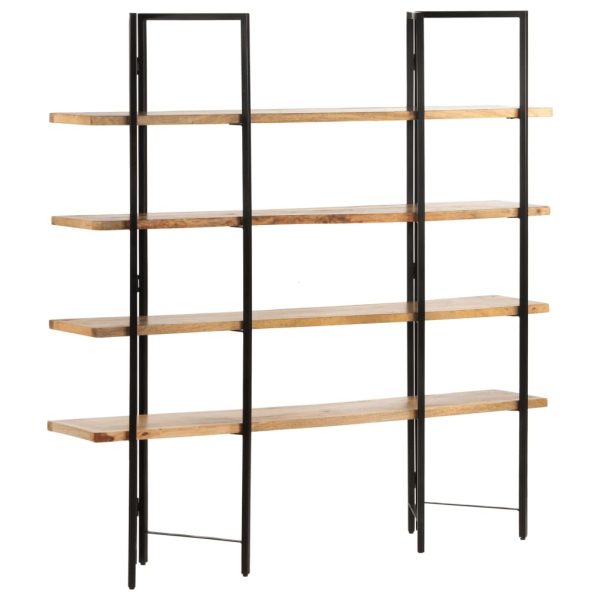 4-Tier Bookcase Solid Mango Wood