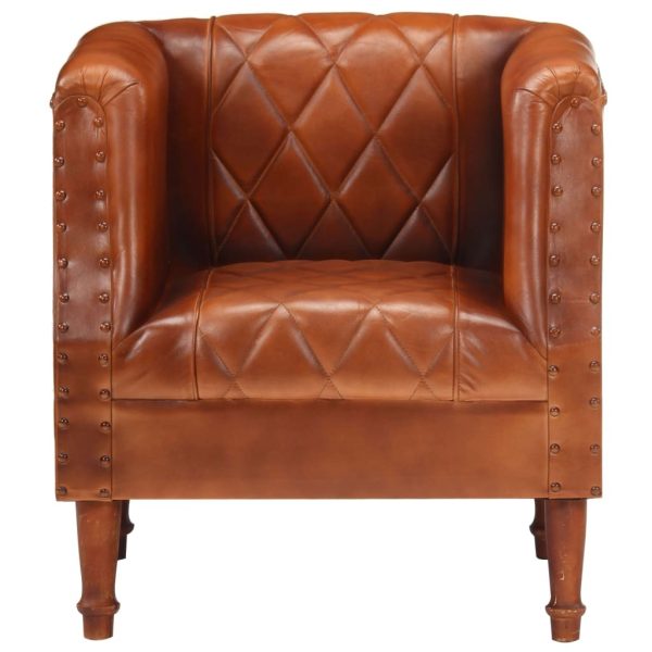 Tub Chair Real Goat Leather