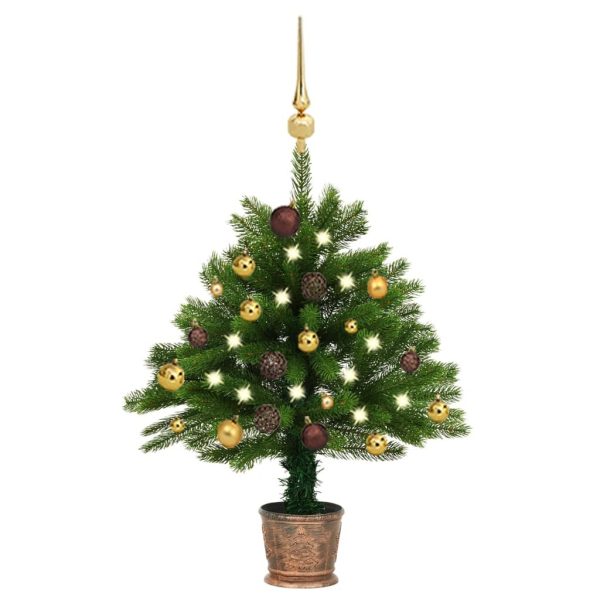 Artificial Christmas Tree with LEDs&Ball Set Green