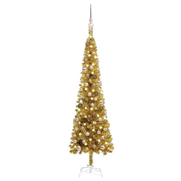 Slim Christmas Tree with LEDs&Ball Set