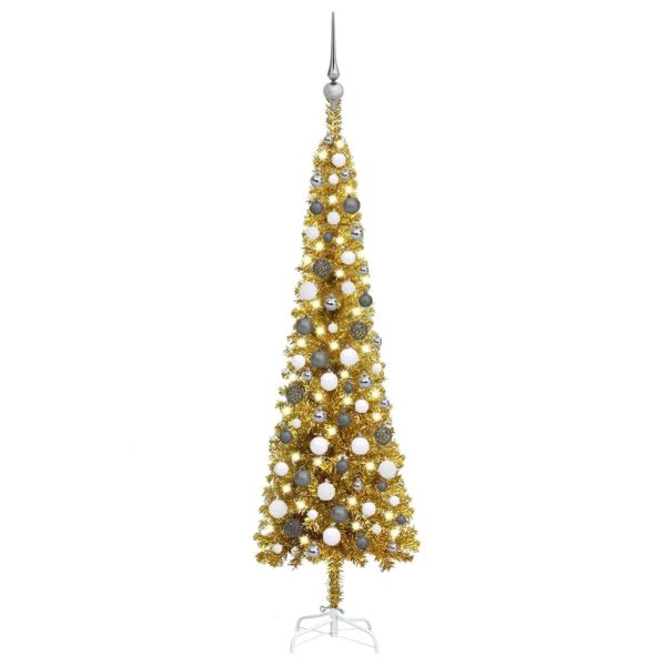 Slim Christmas Tree with LEDs&Ball Set