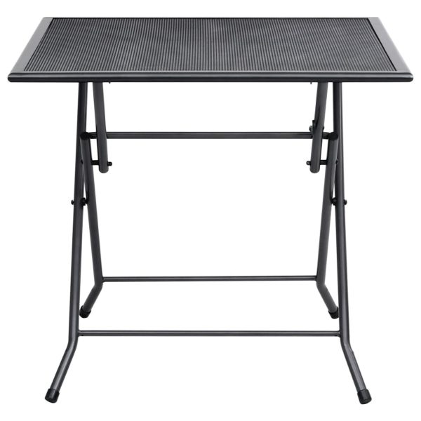 Folding Mesh Table Steel Anthracite