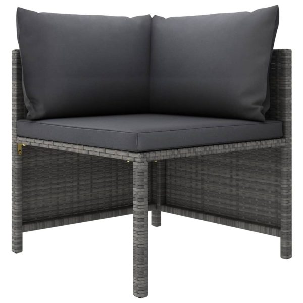 Sectional Corner Sofa with Cushions Poly Rattan