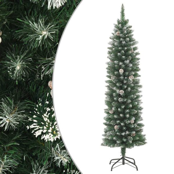 Artificial Slim Christmas Tree with Stand PVC