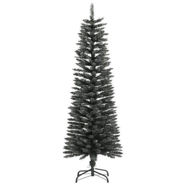 Artificial Slim Christmas Tree with Stand Green PVC