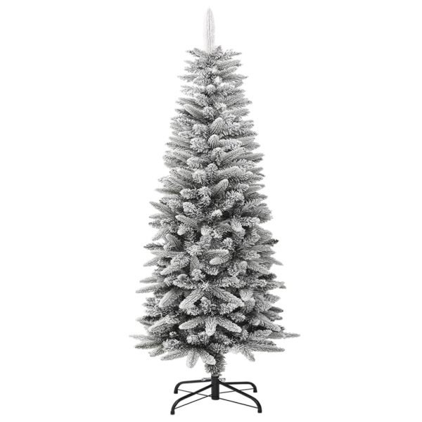 Artificial Slim Christmas Tree with Flocked Snow PVC&PE