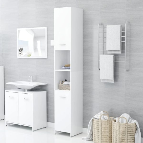 Bathroom Cabinet 30x30x183.5 cm Engineered Wood