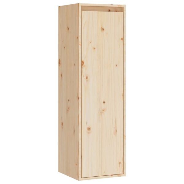 Wall Cabinet 30x30x100 cm Solid Wood Pine