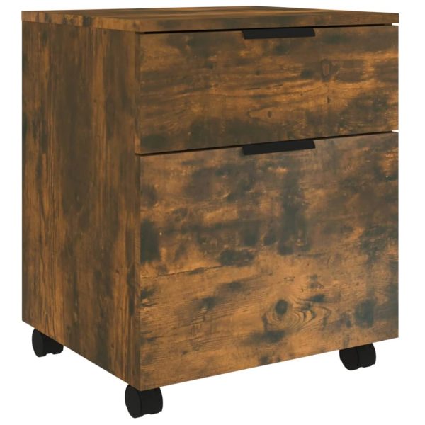 Mobile File Cabinet with Wheels 45x38x54 cm Engineered Wood