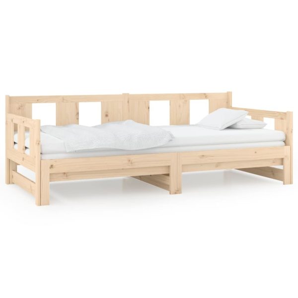 Devizes Pull-out Day Bed Solid Wood Pine 2x(92×187) cm