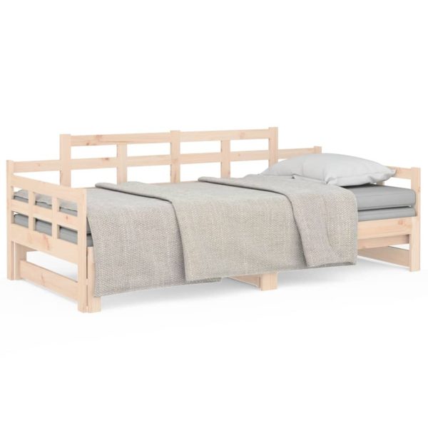 Blytheville Pull-out Day Bed Solid Wood Pine 2x(92×187) cm