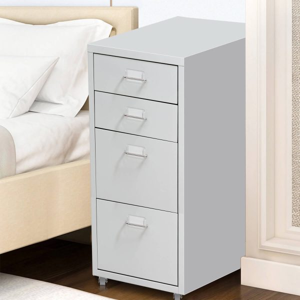 4 Tiers Steel Orgainer Metal File Cabinet With Drawers Office Furniture