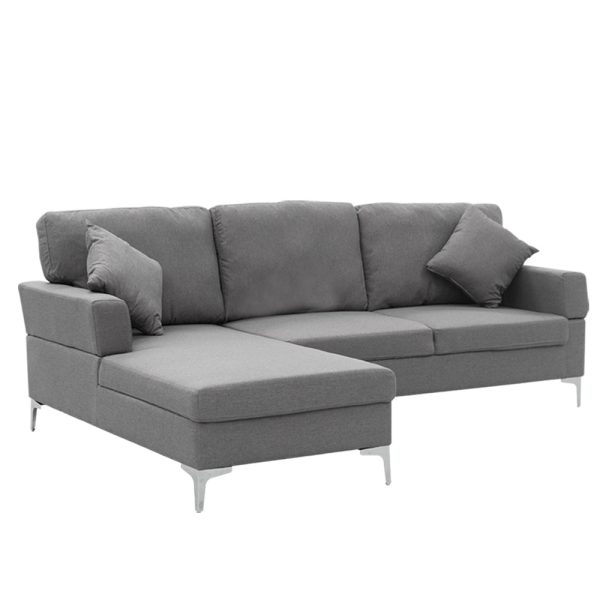 Terrytown Linen Corner Sofa Couch Lounge L-shape with Chaise