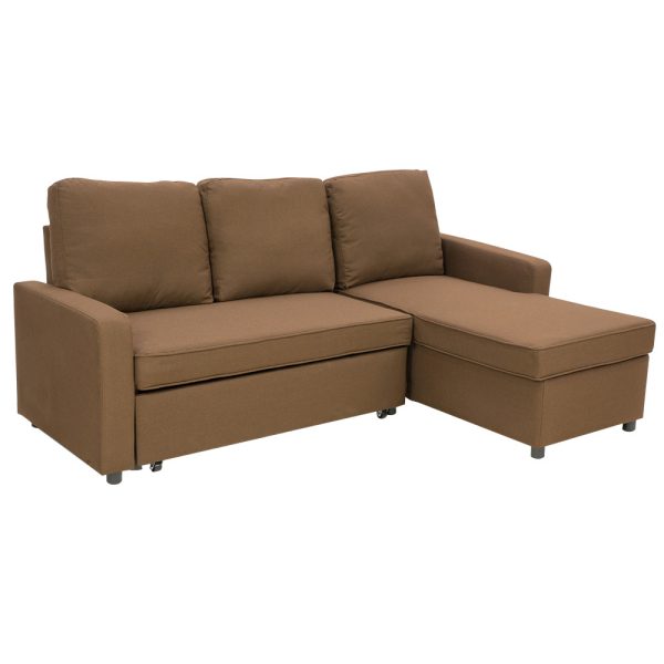 Derby 3-Seater Corner Sofa Bed Lounge Storage Chaise Couch