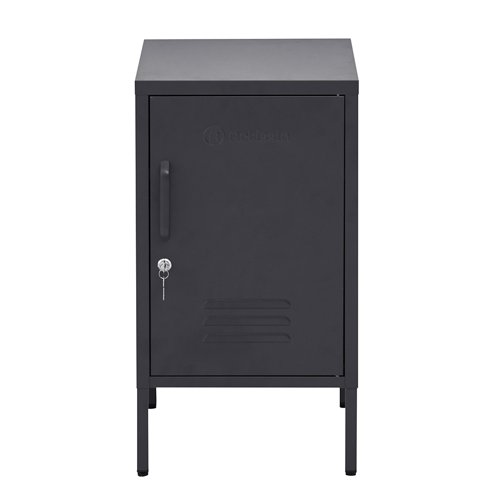 ArtissIn Metal Locker Storage Shelf Filing Cabinet Cupboard Bedside Table – Black