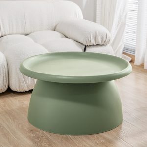 ArtissIn Coffee Table Mushroom Nordic Round Large Side Table 70CM – Green, 70×35 cm