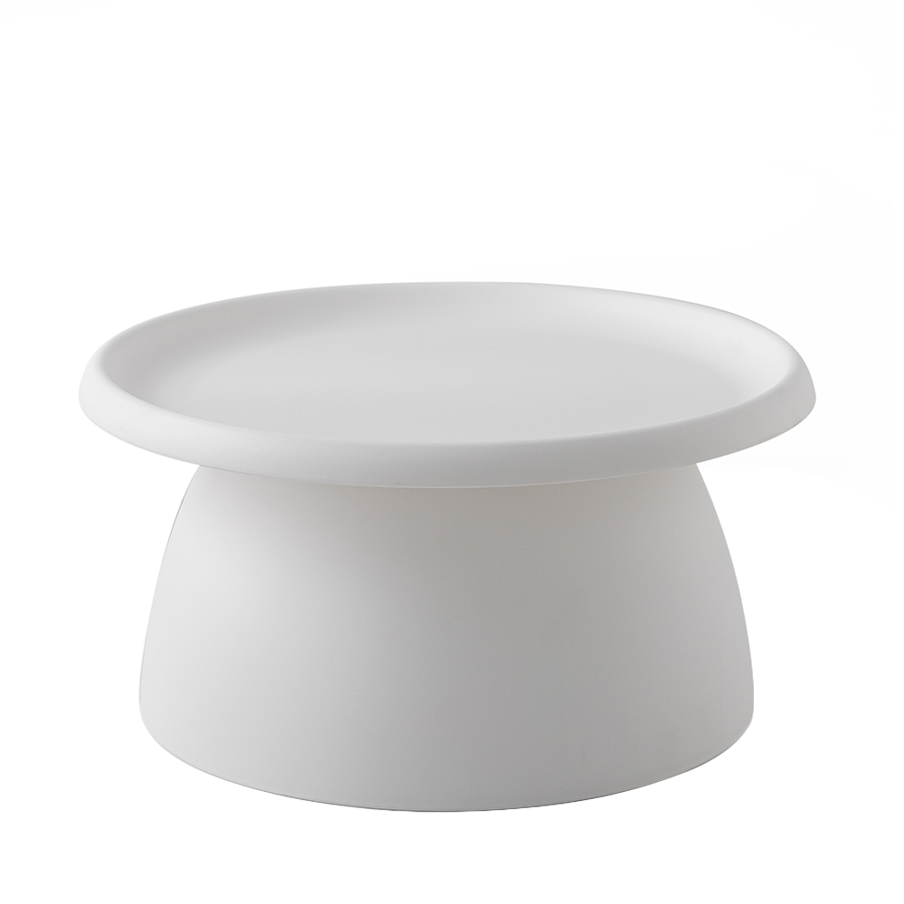 ArtissIn Coffee Table Mushroom Nordic Round Large Side Table 70CM – White, 70×35 cm