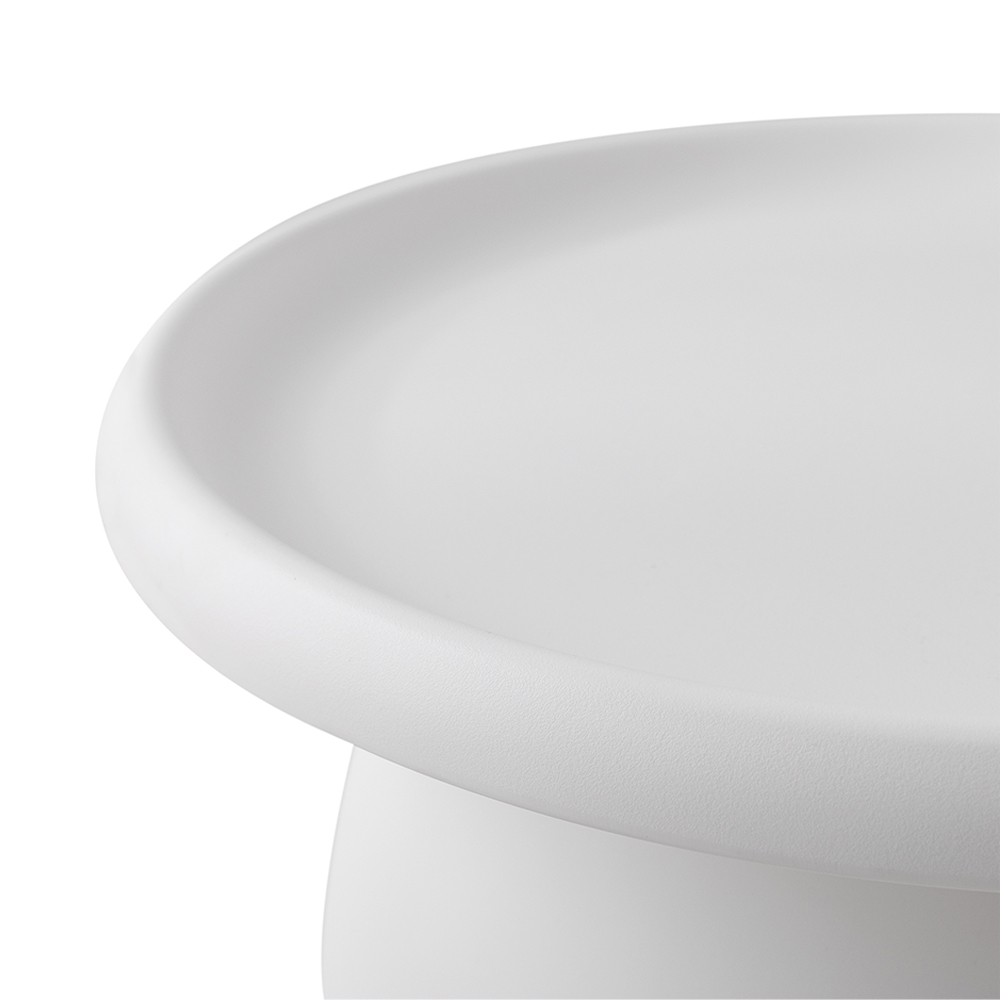 ArtissIn Coffee Table Mushroom Nordic Round Large Side Table 70CM – White, 70×35 cm