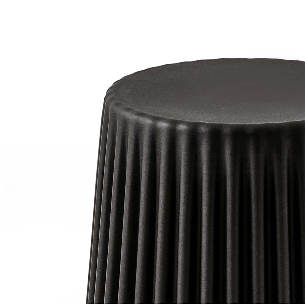 ArtissIn Set of 2 Cupcake Stool Plastic Stacking Bar Stools Dining Chairs Kitchen – Black