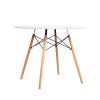 Artiss Dining Table 4 Seater Round Replica DSW Eiffel Kitchen Timber White – 90×73 cm