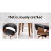 Artiss Swivel PU Leather Bar Stool – Wood and Black – 1