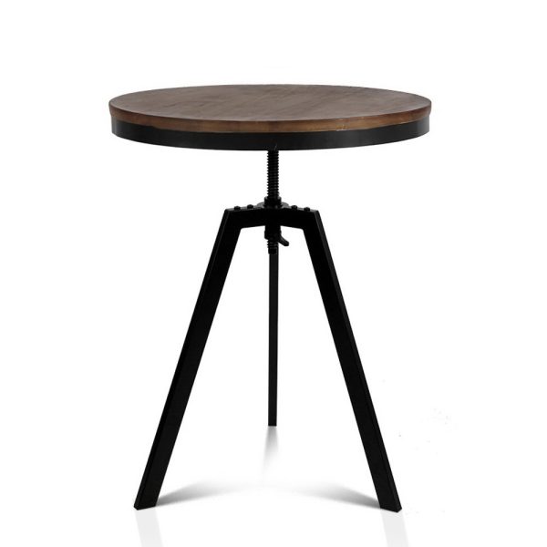Bar Table 67-86CM Height Round Brown