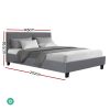 Artiss Neo Bed Frame Fabric – Grey, DOUBLE