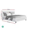 Artiss Neo Bed Frame Fabric – White, DOUBLE