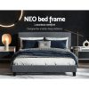 Artiss Neo Bed Frame Fabric – Grey, QUEEN