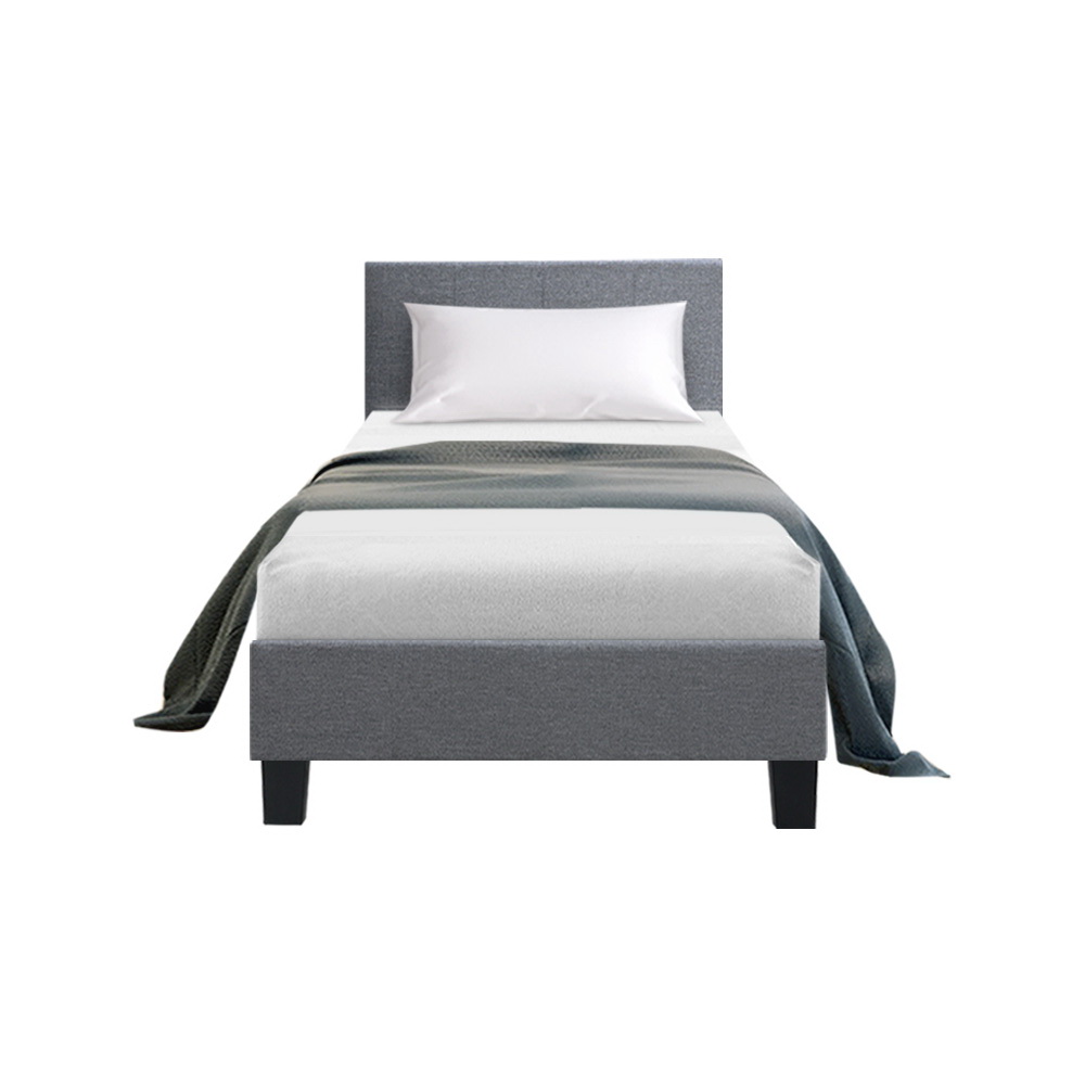 Artiss Neo Bed Frame Fabric – Grey, SINGLE