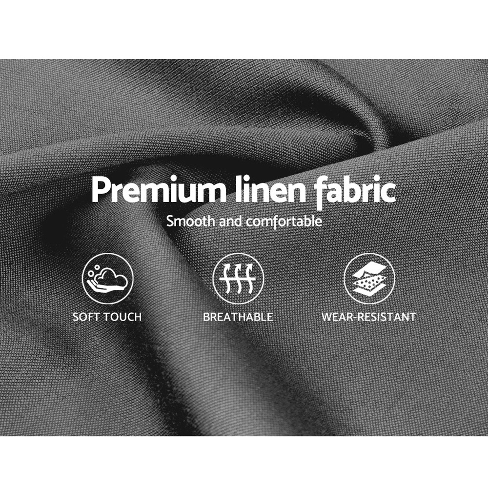 Artiss Pier Bed Frame Fabric – Grey, QUEEN