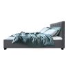 Artiss Bed Frame Gas Lift Base With Storage Fabric Vila Collection – Grey, DOUBLE