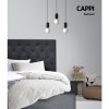 Bed Head Headboard Bedhead Fabric Frame Base CAPPI – Charcoal, DOUBLE