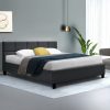 Artiss Tino Bed Frame Fabric – Charcoal, QUEEN