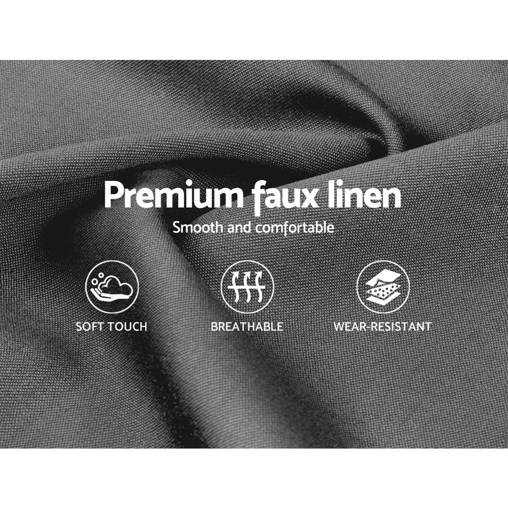 Artiss Tino Bed Frame Fabric – Grey, QUEEN
