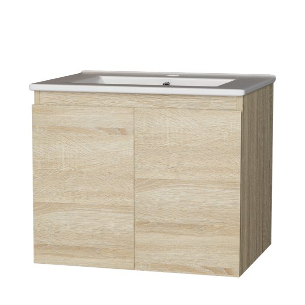 Vanity Unit Basin Cabinet Storage Bathroom Wall Mounted Ceramic 600mm