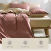 Cosy Club Washed Cotton Quilt Set – Red and Beige, SINGLE