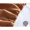 Cosy Club Washed Cotton Sheet Set – Orange and Brown, SINGLE