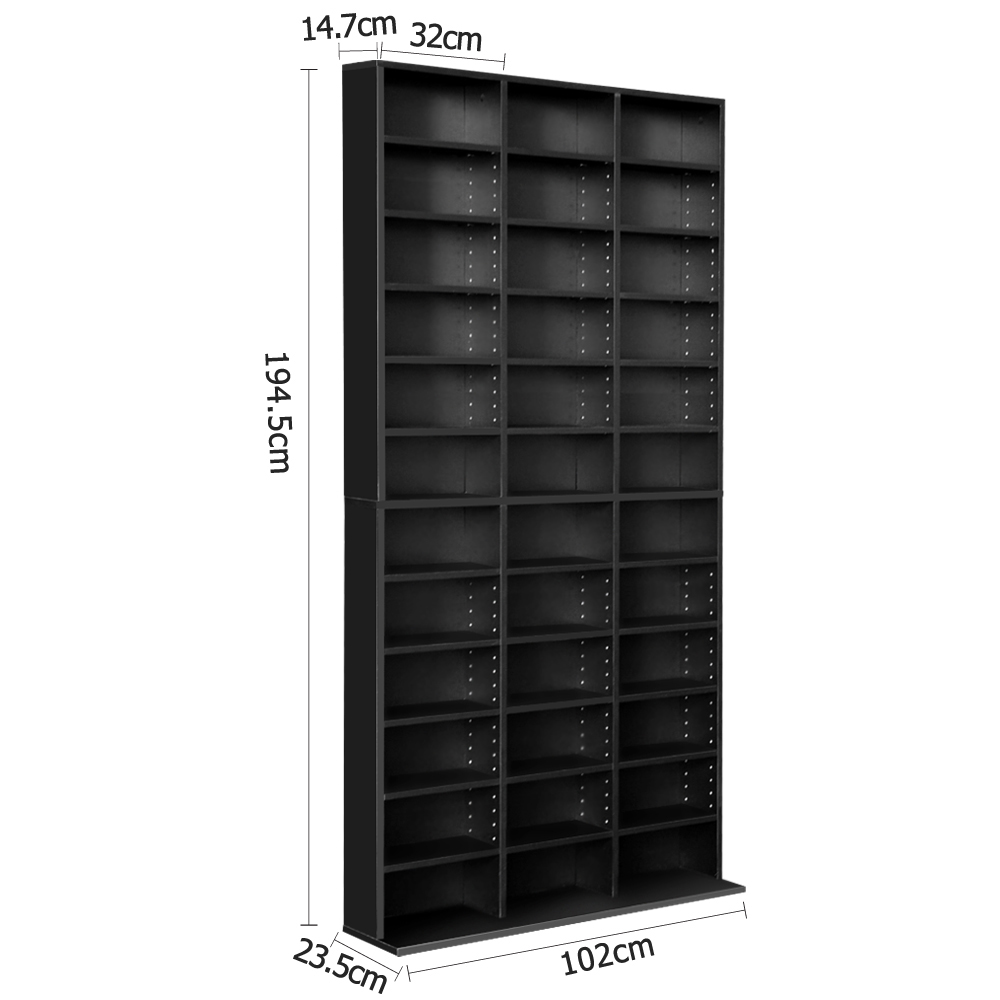 Artiss Adjustable Book Storage Shelf Rack Unit – Black