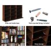 Artiss Adjustable Book Storage Shelf Rack Unit – Brown