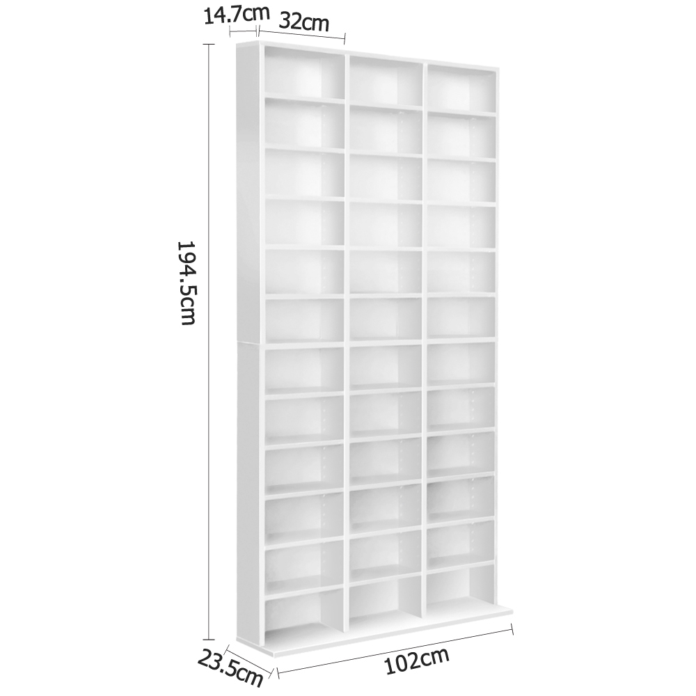 Artiss Adjustable Book Storage Shelf Rack Unit – White