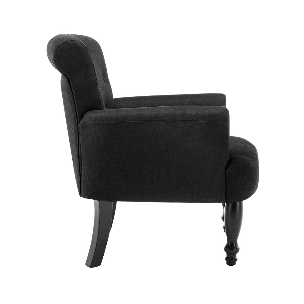 Artiss French Lorraine Chair Retro Wing – Black