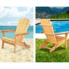 Gardeon Outdoor Chairs Furniture Beach Chair Lounge Wooden Adirondack Garden Patio – 1