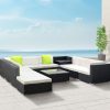 Gardeon Sofa Set with Storage Cover Outdoor Furniture Wicker – 6 x Single Sofa + 2 x Corner Sofa + 1 x Corner Table + 1 x Table + 1 x Ottoman
