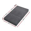 Giselle Bedding Folding Foam Mattress Portable Bed Mat Velvet – Dark Grey, DOUBLE