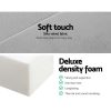Giselle Bedding Folding Foam Mattress Portable Bed Mat Velvet – Light Grey, SINGLE