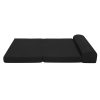 Giselle Bedding Folding Foam Mattress Portable Sofa Bed Mat Air Mesh Fabric Black – DOUBLE
